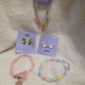Colorful Kids Charm Bracelet Set